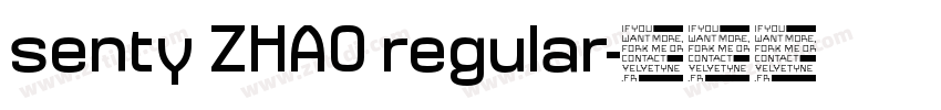 senty ZHAO regular字体转换